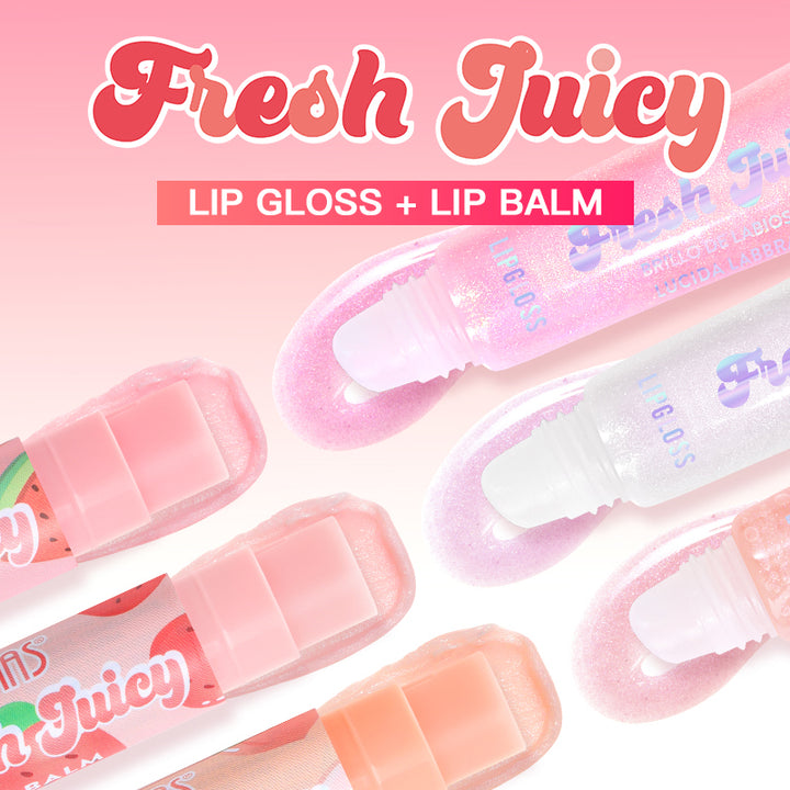 Juego de labios frescos y jugosos