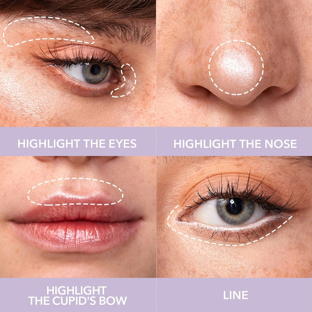 Spray surligneur scintillant pour le visage et le corps