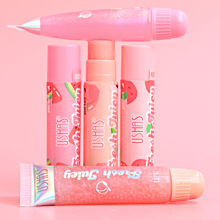 Juego de labios frescos y jugosos