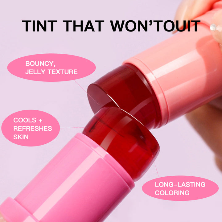 Gelée Blush et Gloss à Lèvres en Stick