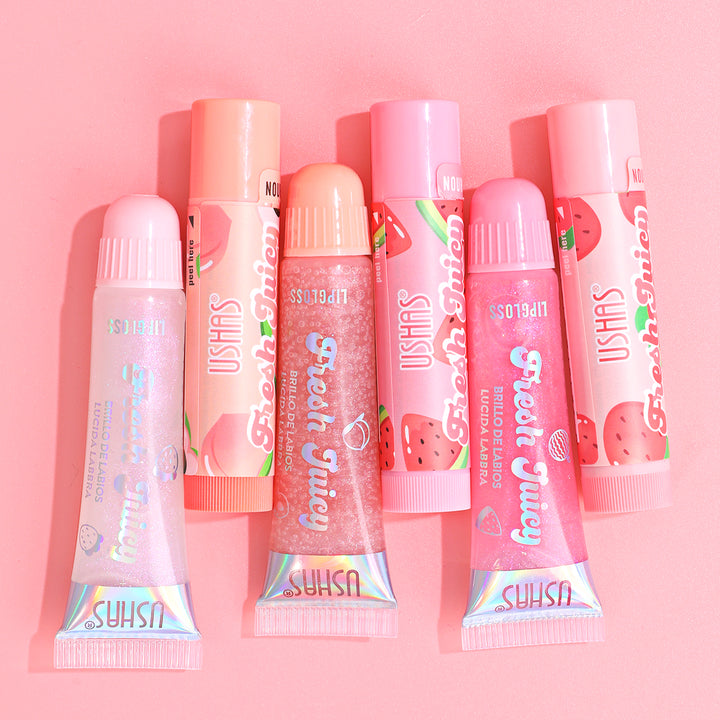 Juego de labios frescos y jugosos